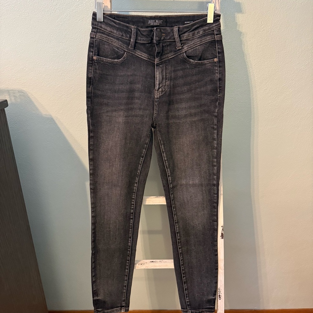 Judy Blue Women's Dark Gray Skinny Fit Jeans Size 7/28 High Waist